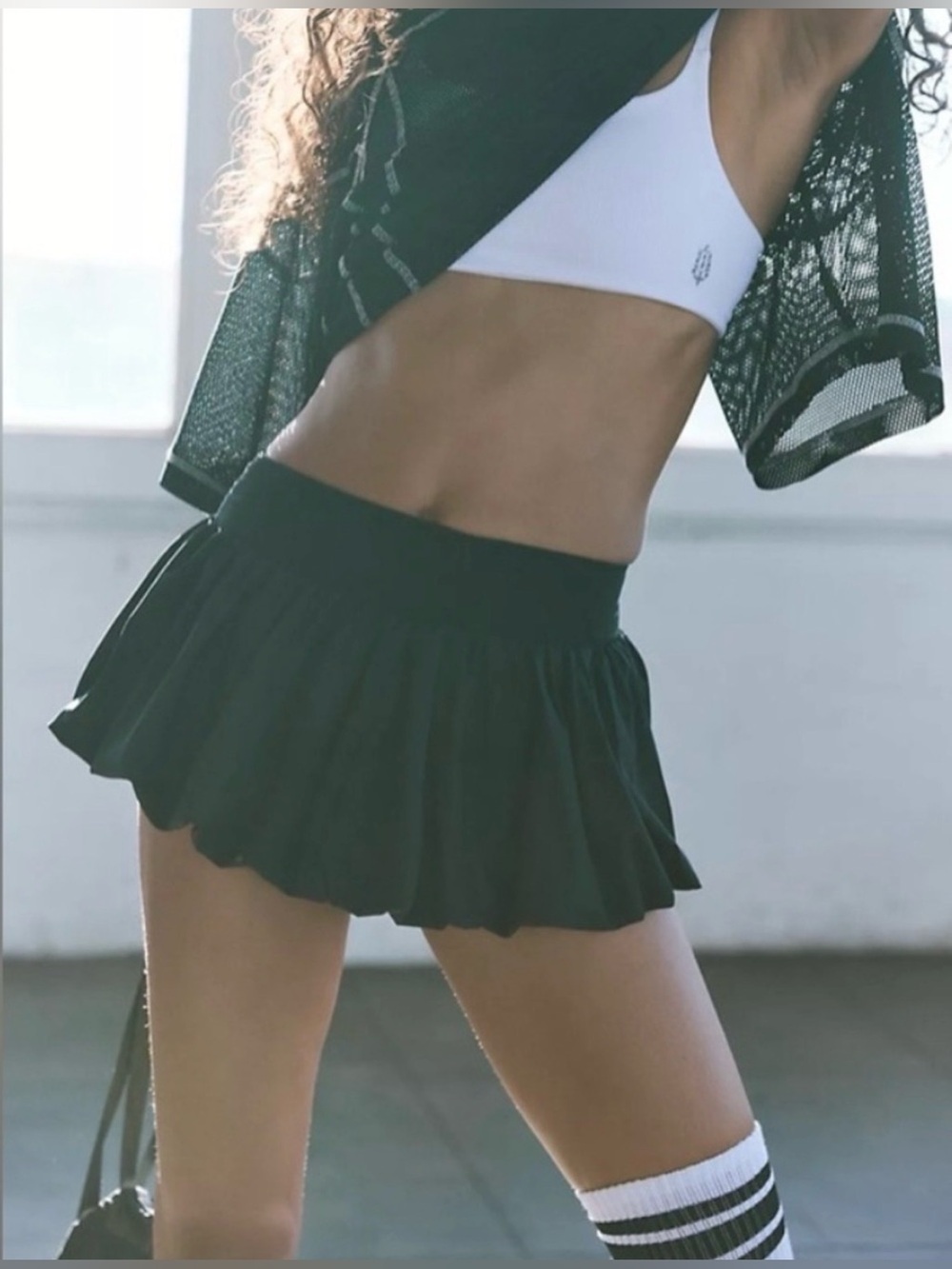 NEW Free people Movement Black Dance All Day Bubble Skort Athletic Size S